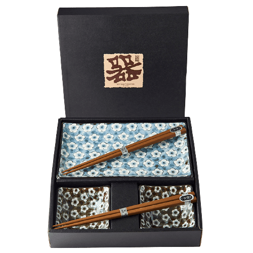 MIJ Sushi set Navy & White