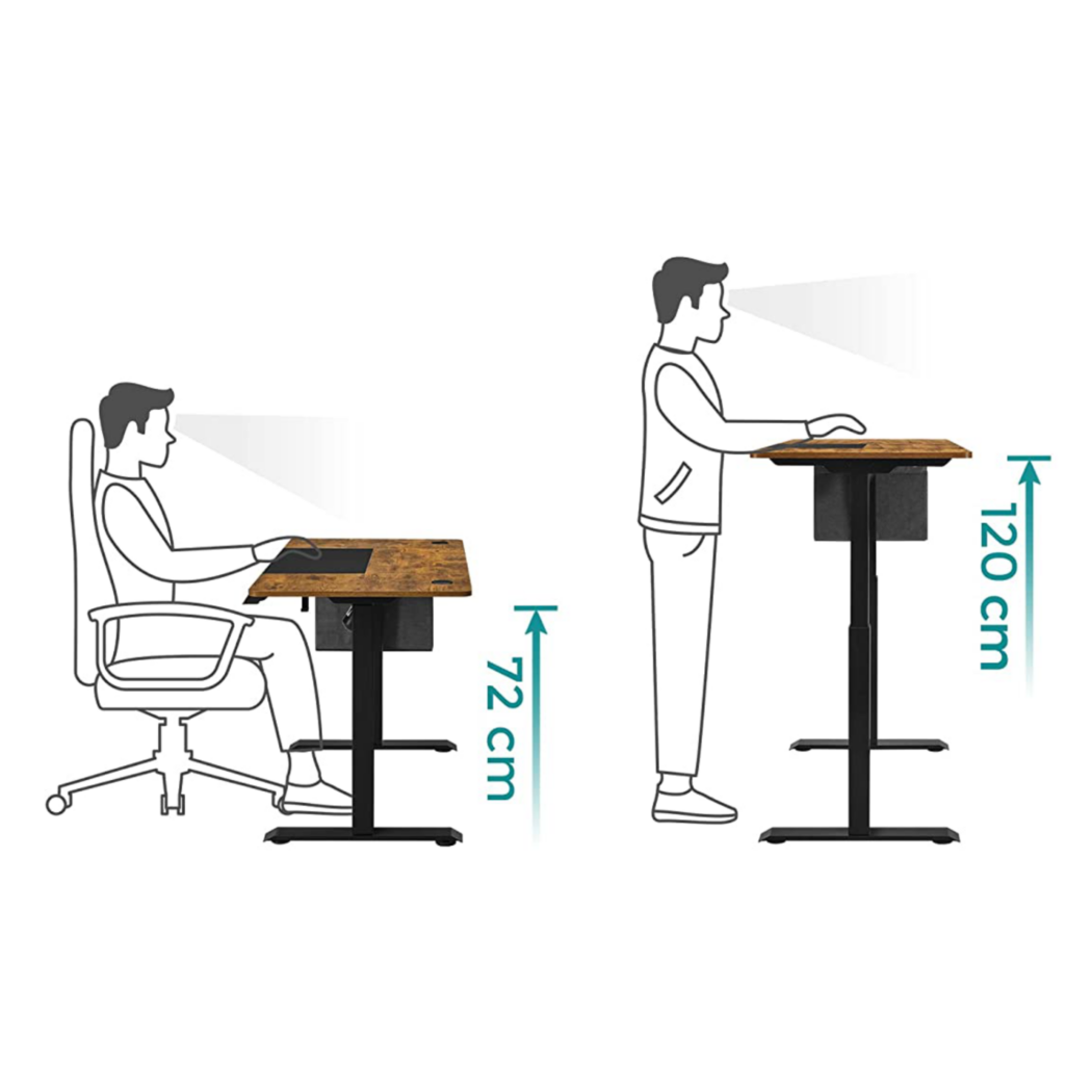 Pracovní stůl DESK hnědá/černá